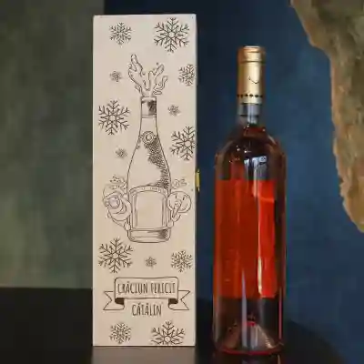 Cutie De Vin Personalizata - Sampanie