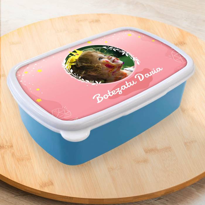 Lunch box personalizat cu poza si text