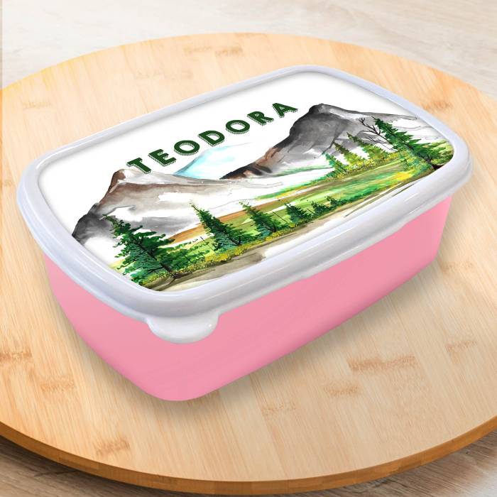 Lunch box personalizat cu munti