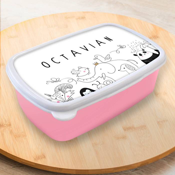 Lunch box personalizat Friendly animals