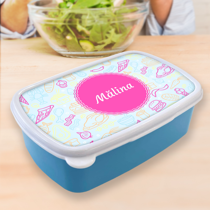 Lunch box personalizat-Fete pe roz