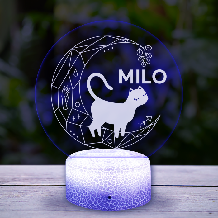 Lampa led personalizata cu pisica