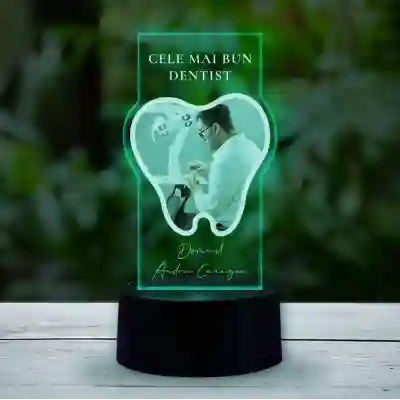 Lampa led 3D personalizata pentru un dentist