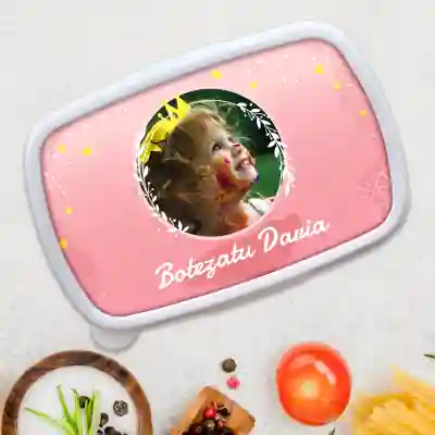 Lunch box personalizat cu poza si text