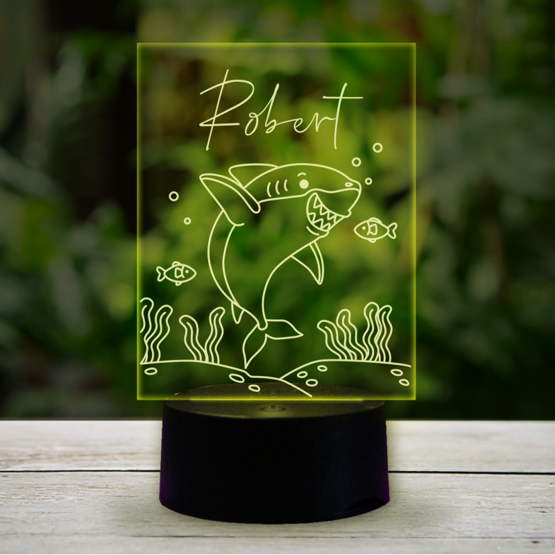 Lampa led 3D personalizata cu Rechin