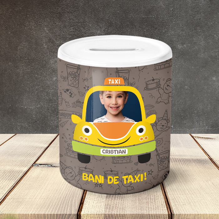 Pusculita personalizata - Bani de taxi