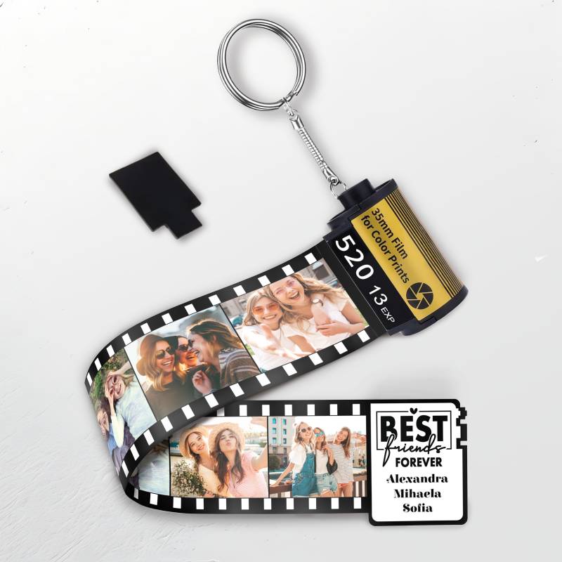 Breloc cu rola de film personalizat - Best friends