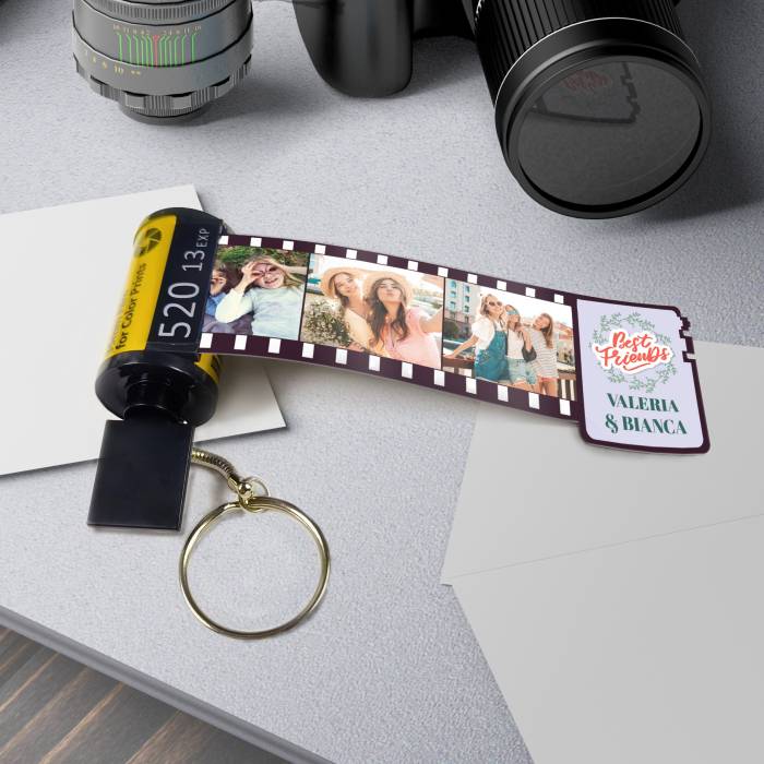 Breloc cu rola de film personalizat - BFF