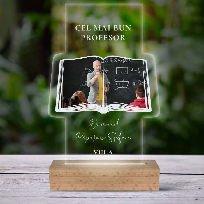 Lampa led 3D personalizata cel mai bun profesor