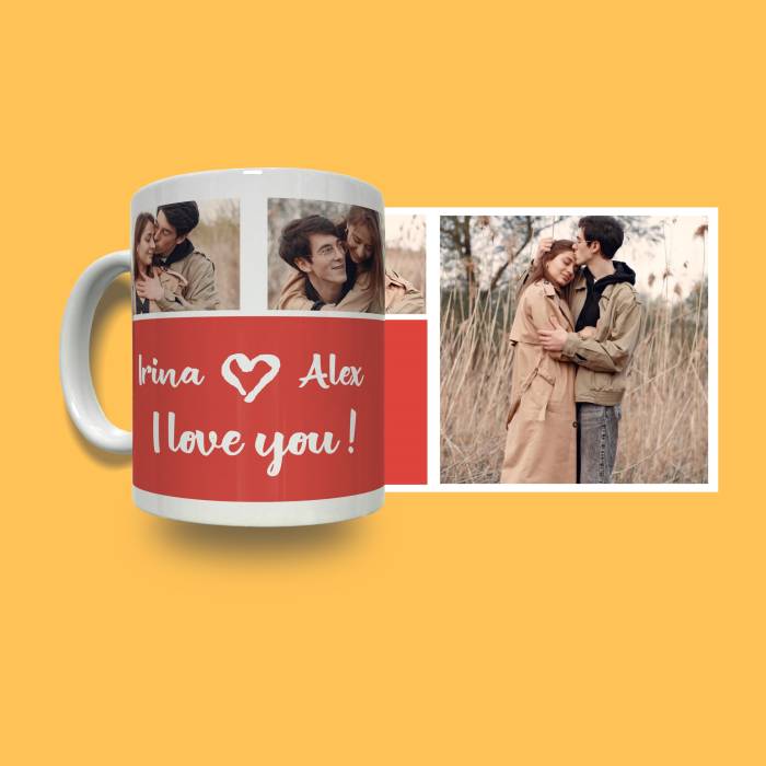 Cana personalizata - I love you