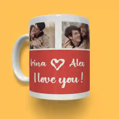 Cana personalizata - I love you