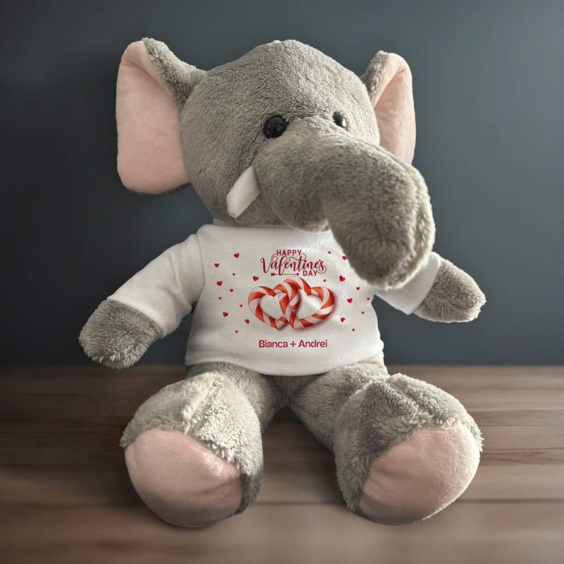 Elefant de plus personalizat - Valentine's Day