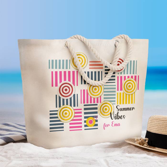 Geanta de plaja personalizata - Summer vibes