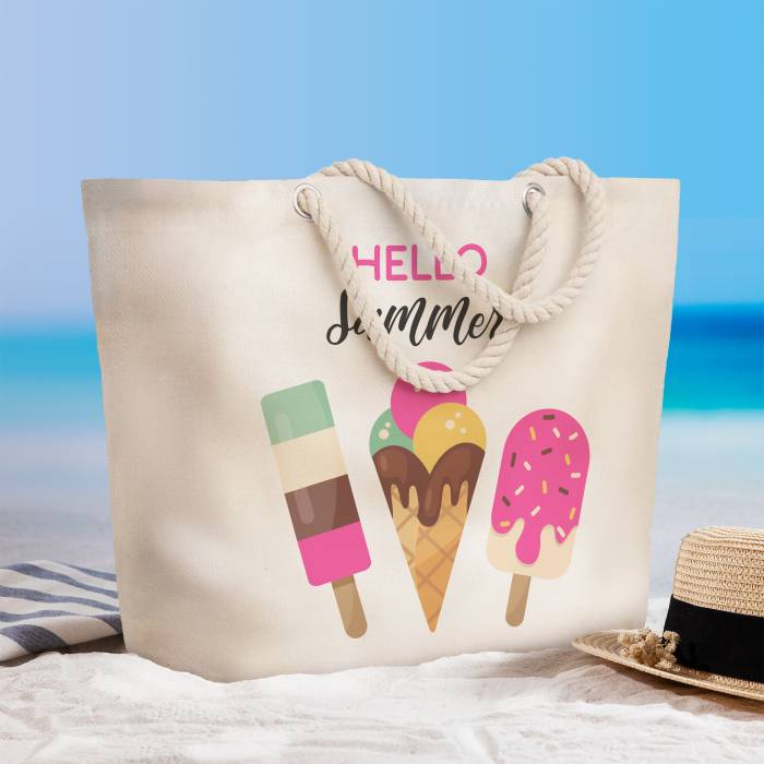 Geanta de plaja personalizata - Ice Cream