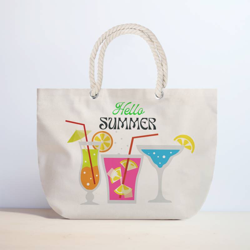 Geanta de plaja personalizata - Hello Summer