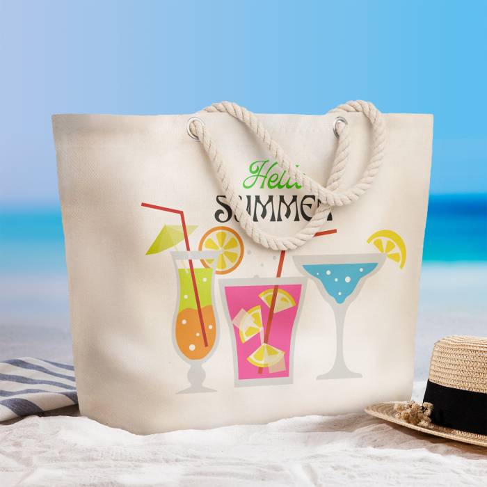 Geanta de plaja personalizata - Hello Summer