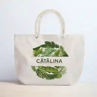 Geanta de plaja personalizata - Tropical summer