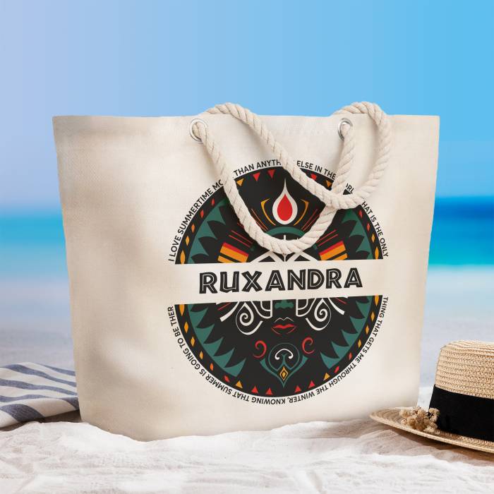 Geanta de plaja personalizata - Tribal