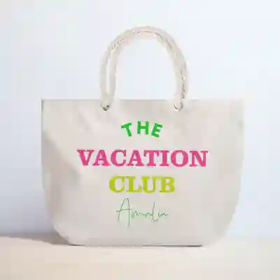 Geanta de plaja personalizata - The vacation club