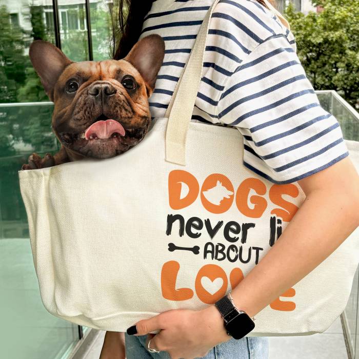 Geanta personalizata pentru caine - Dogs never lie