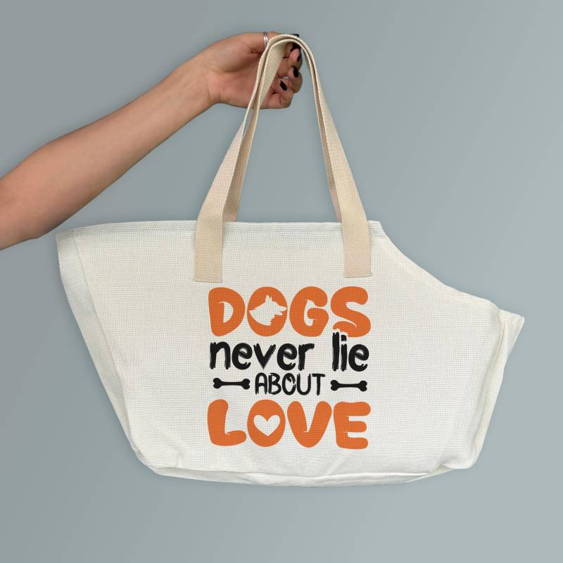 Geanta personalizata pentru caine - Dogs never lie