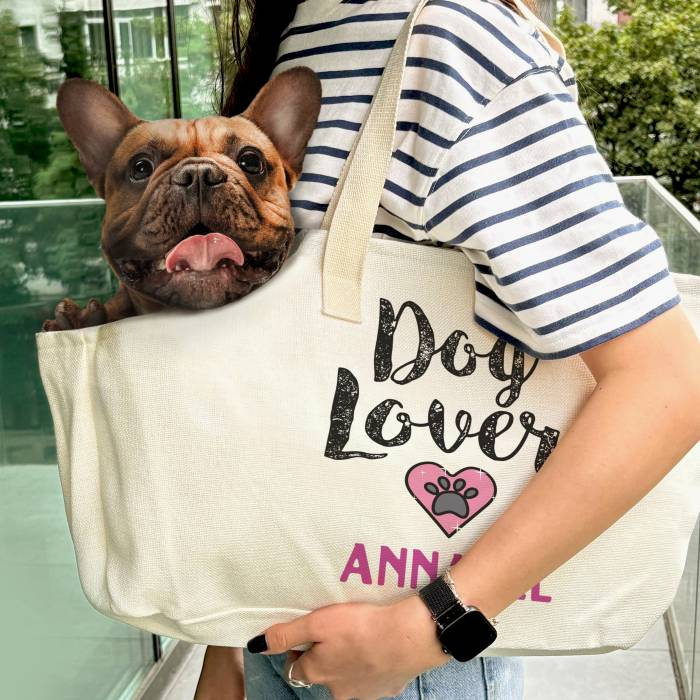 Geanta personalizata pentru caine - Dog lover