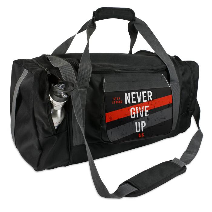 Geanta sport personalizata - Never give up