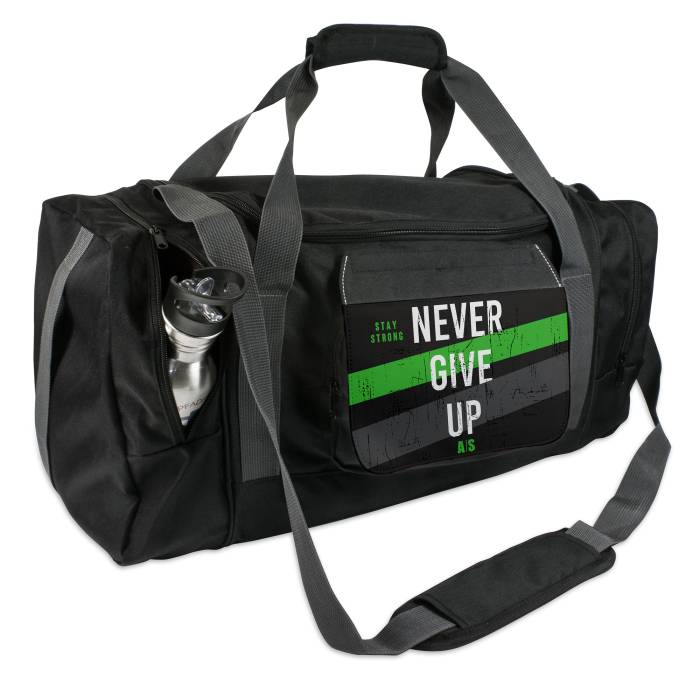 Geanta sport personalizata - Never give up