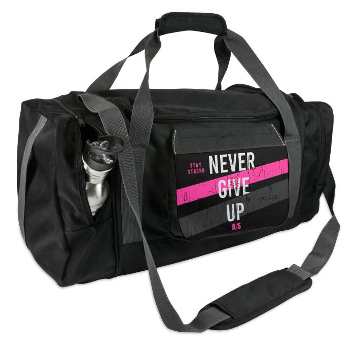 Geanta sport personalizata - Never give up