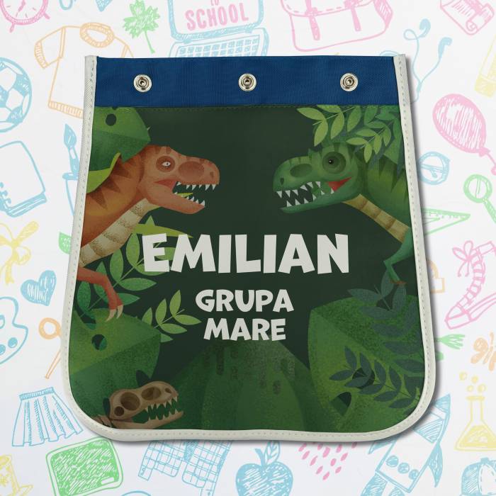 Ghiozdan gradinita personalizat pentru copii - Dinozauri