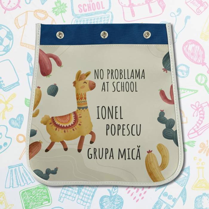 Ghiozdan gradinita personalizat pentru copii - No probllama