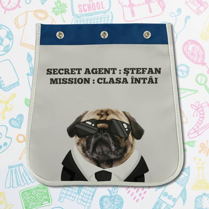 Ghiozdan gradinita personalizat pentru copii - Secret agent