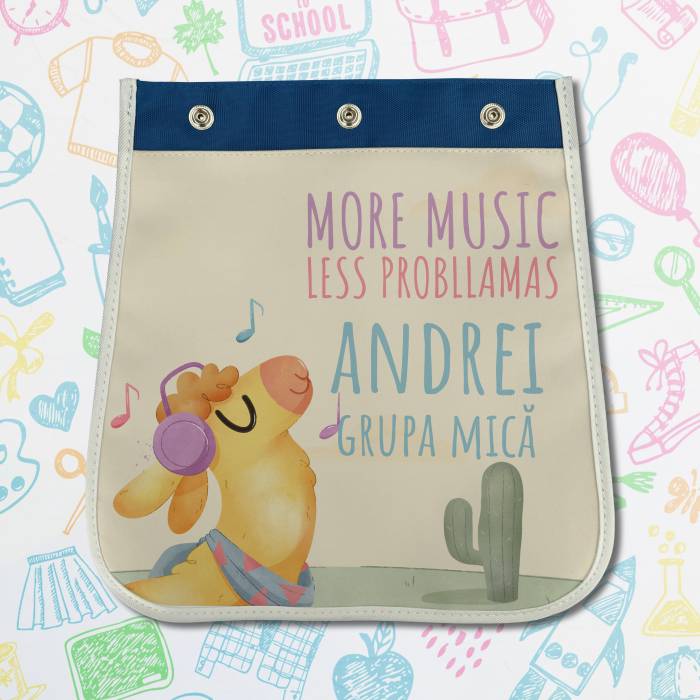 Ghiozdan gradinita personalizat pentru copii - More music