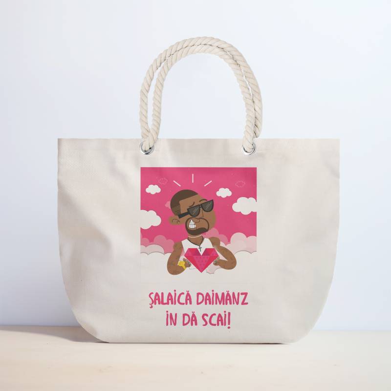 Geanta de plaja personalizata - Sailaca daimanz in da scai!