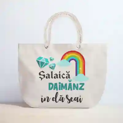 Geanta de plaja personalizata - Daimanz in da scai