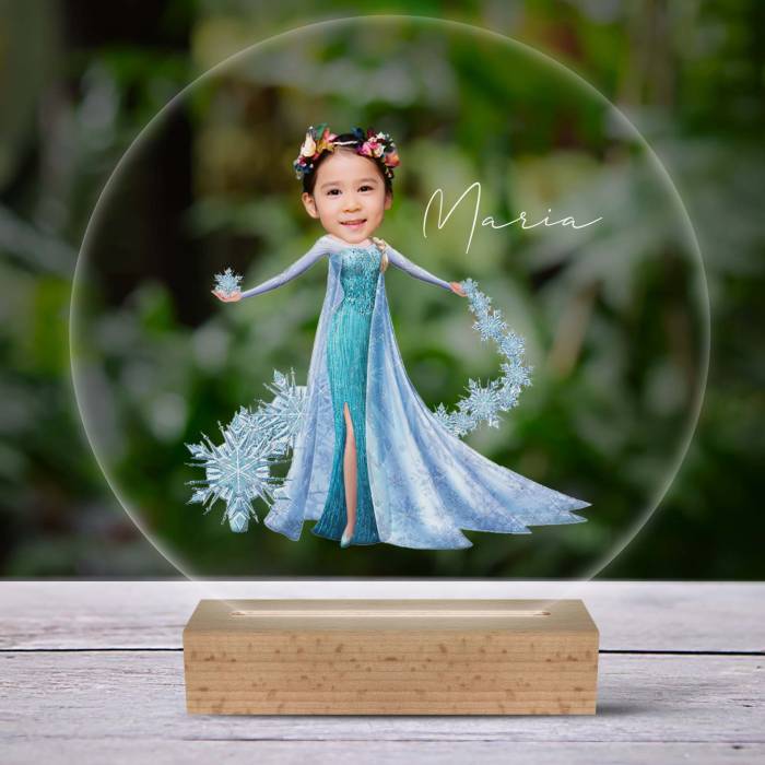 Lampa led 3D personalizata Elsa