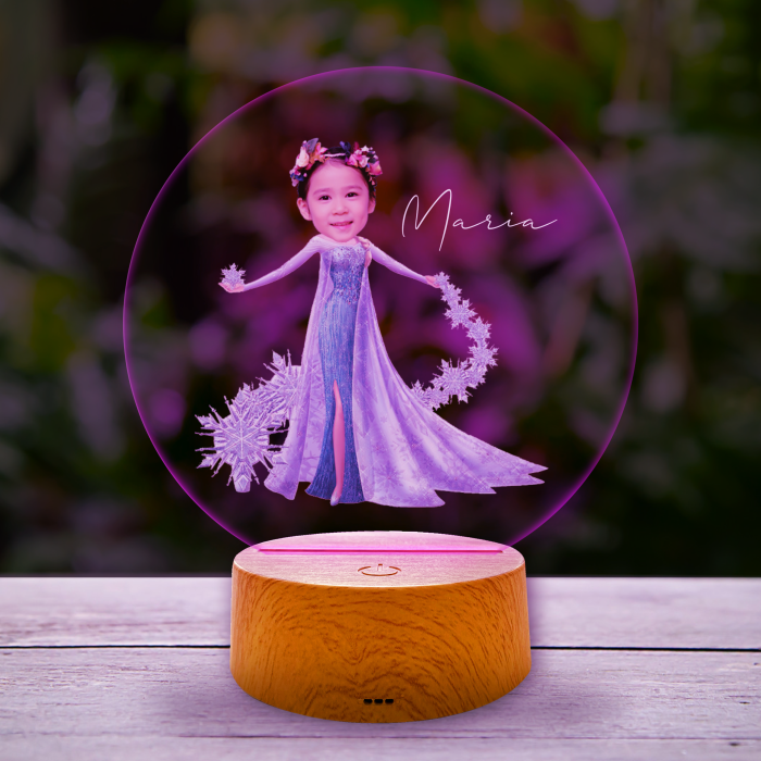 Lampa led 3D personalizata Elsa