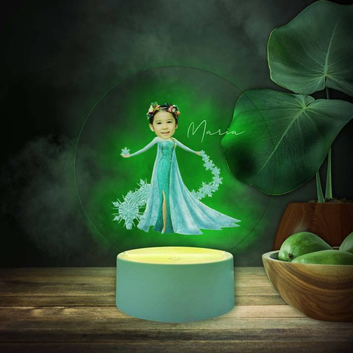 Lampa led 3D personalizata Elsa