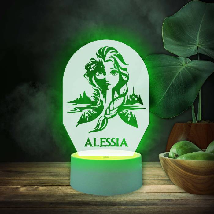 Lampa led 3D personalizata cu Elsa