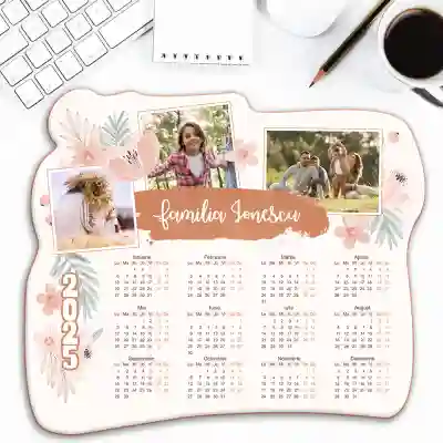 Magnet frigider Calendar de familie floral