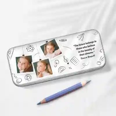 Penar metalic personalizat - Colaj cu 3 poze