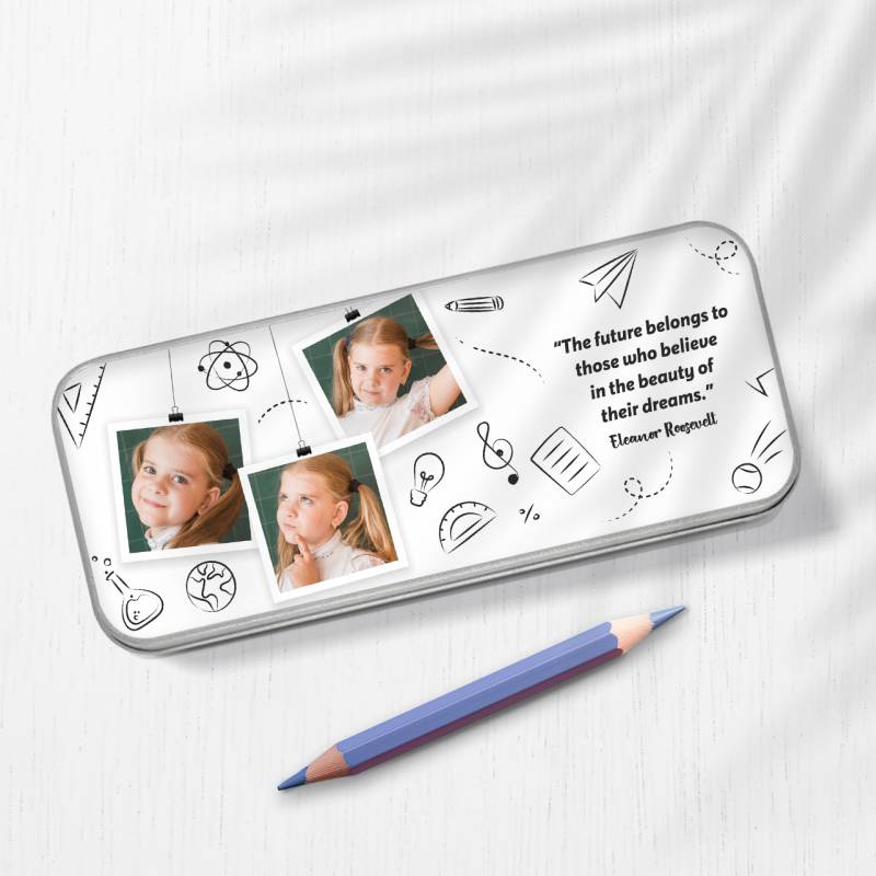 Penar metalic personalizat - Colaj cu 3 poze