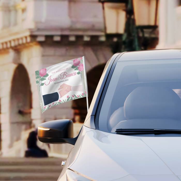 Steag auto personalizat - The wedding