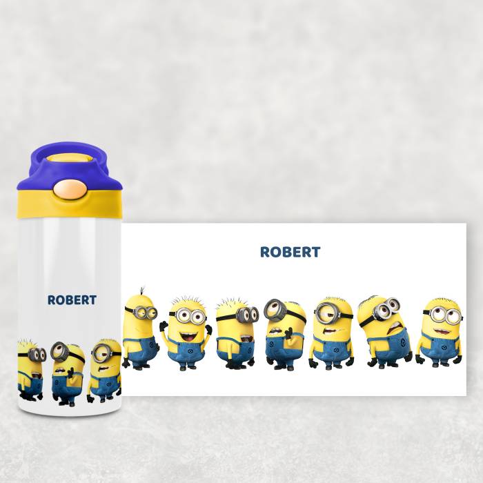 Sticlute pentru bebelusi personalizate - Minionii fericiti