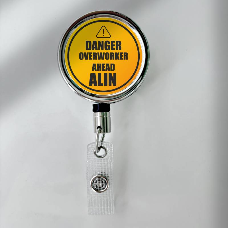 Suport pentru badge retractabil personalizat - Danger