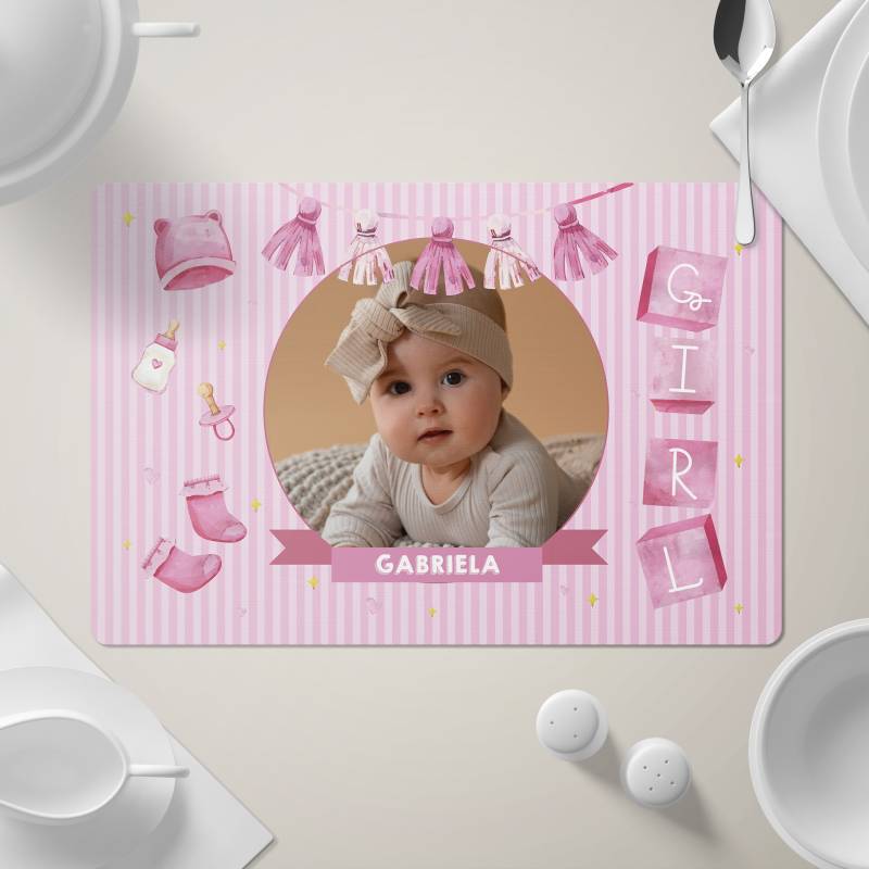 Suport pentru farfurie personalizat - Baby girl