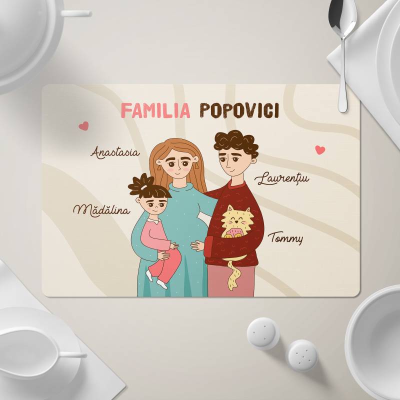 Suport pentru farfurie personalizat - Familie