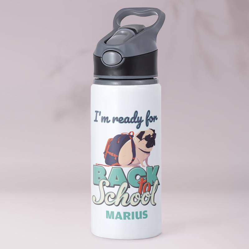 Termos personalizat din aluminiu 650ml - Back to school