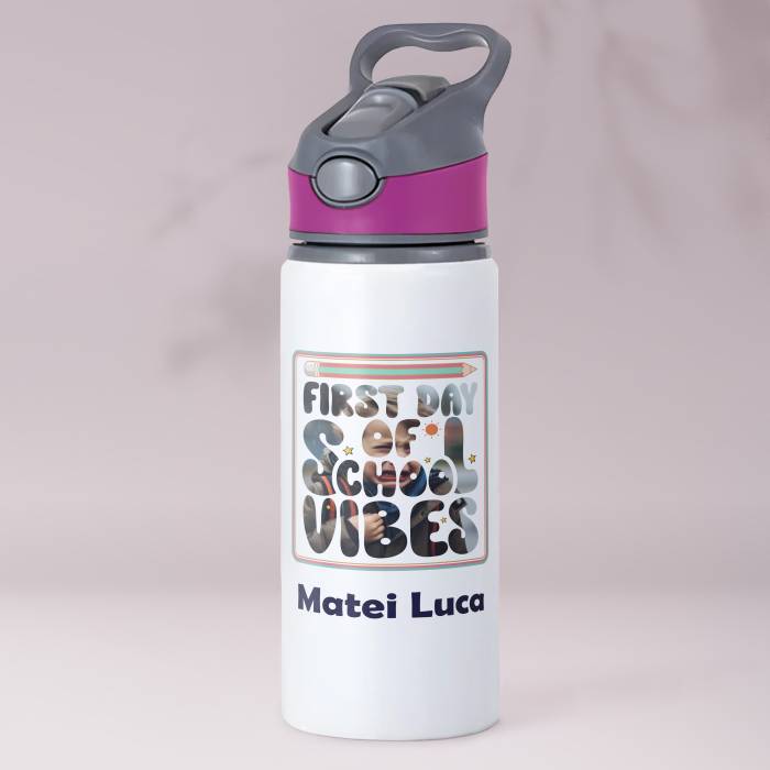 Termos personalizat din aluminiu 650ml - First day