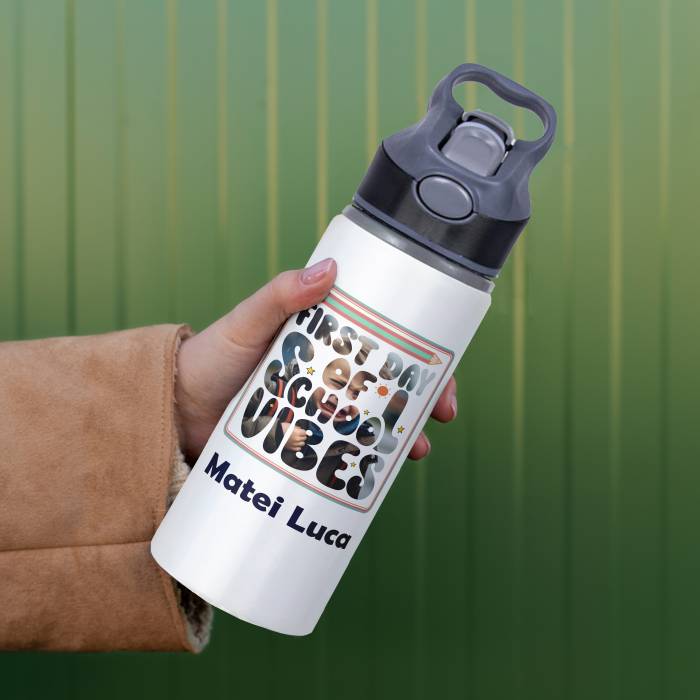 Termos personalizat din aluminiu 650ml - First day